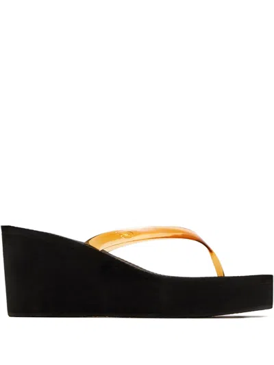 Ancient Greek Sandals Etheria Platform Slides In Brown