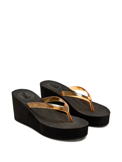 Ancient Greek Sandals Etheria Platform Slides In Brown