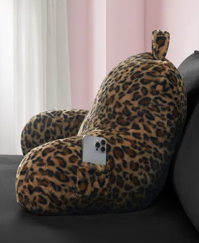 Juicy Couture Faux Fur Backrest Pillow In Brown