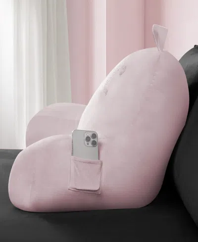 Juicy Couture Backrest Polyester Pillow With Pocket, 30" X 17" In Pink