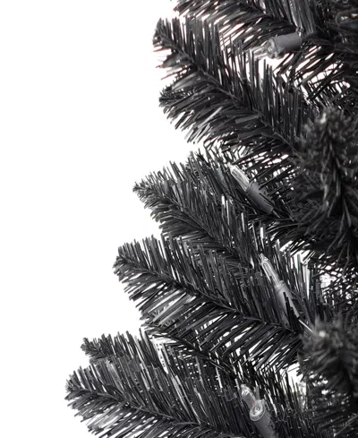 Puleo 7' Pre-lit Artificial Carson Pine Tree In Black