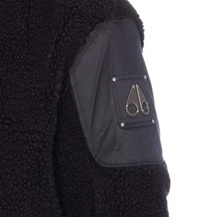 Moose Knuckles Down Jacket Frontal Zip Closure In Black