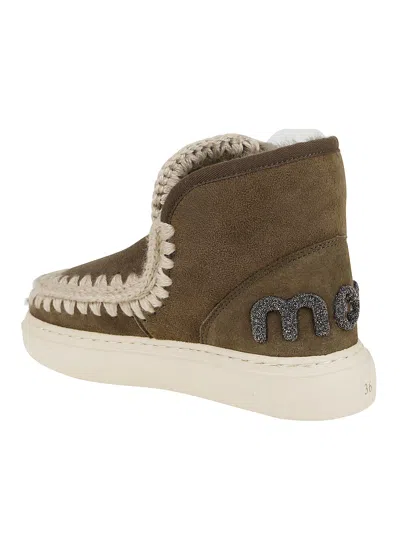 Mou Eskimo Sneakers With Plush Sheepskin Lining In Brown