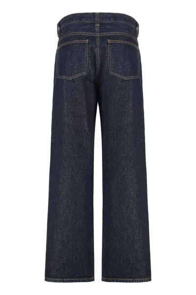 Khaite Womens Benson Bonnie Straight-leg Denim-blend Jeans In Blue