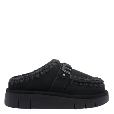Mou Bounc Clog Metal Logo In Black