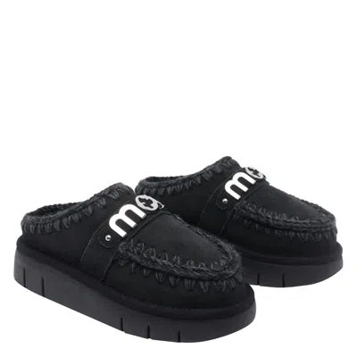 Mou Bounc Clog Metal Logo In Black