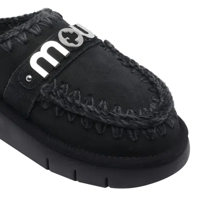 Mou Bounc Clog Metal Logo In Black