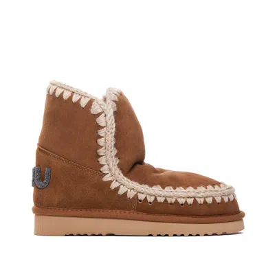 Mou Eskimo 18 Boot In Suede Cognac Color In Brown
