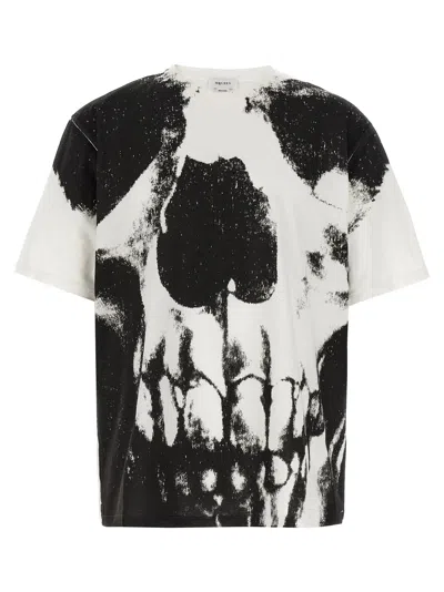 Alexander Mcqueen Skull Crew Neck T-shirt In White