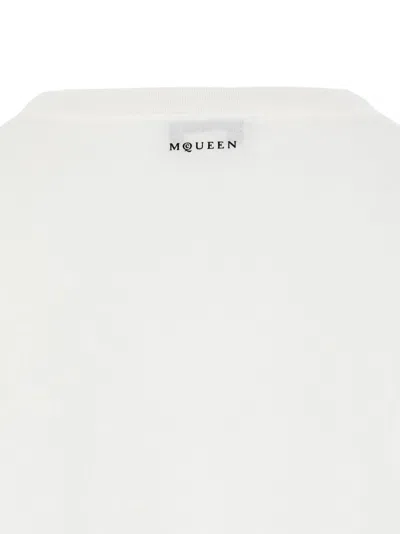 Alexander Mcqueen Skull Crew Neck T-shirt In White