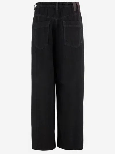 Darkpark Iris Cotton And Lyocell Trousers With Drawstring In Black