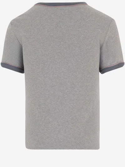 Chloé Baby Fit T-shirt With Logo In Cotton Jersey In Gray