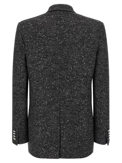 Tagliatore Jasmine Herringbone Double-breasted Peacoat In Gray