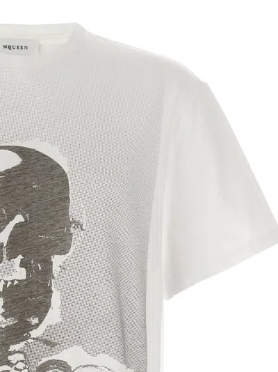 Alexander Mcqueen 'skeleton' T-shirt In Neutral