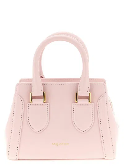 Alexander Mcqueen Mini Leather Birdee Cross-body Bag In Pink