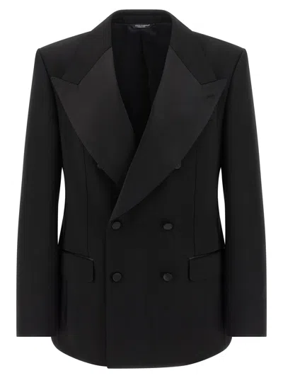 Dolce & Gabbana Double-breasted Sicilia Jacket In Black