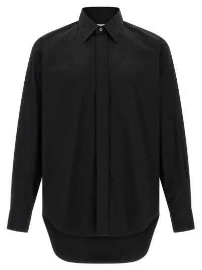 Alexander Mcqueen Mcqueen Logo Embroidery Shirt In Black