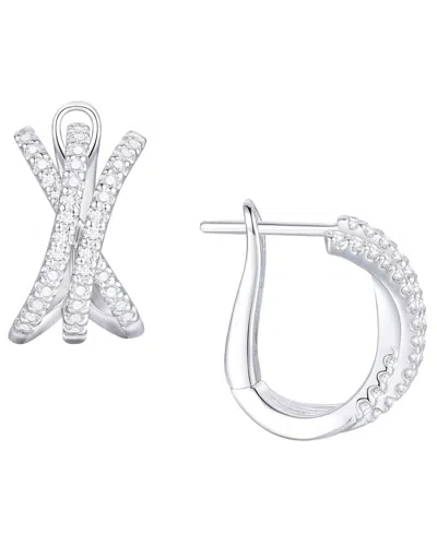 Macy's Diamond Earrings (1/2 Ct. T.w.) In Sterling Silver In Silver