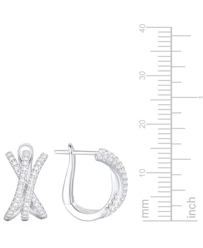 Macy's Diamond Earrings (1/2 Ct. T.w.) In Sterling Silver In Silver