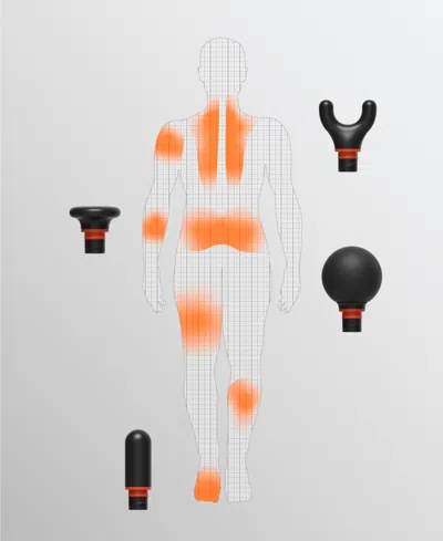 Sharper Image Powerboost Move Aero Portable Percussion Massager In Gray