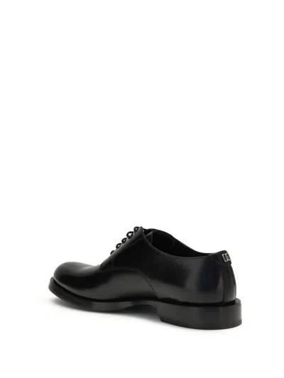 Dolce & Gabbana Raffaello Derby Lace-up Shoes In Black