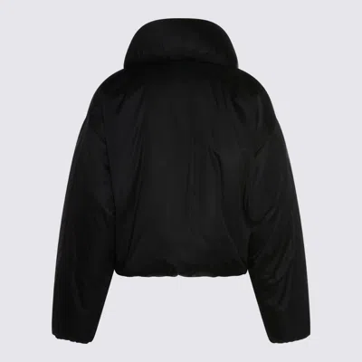 Alaïa Taffeta Padded Bomber Jacket In Black