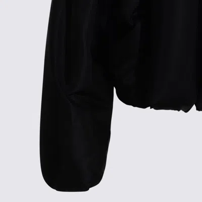 Alaïa Taffeta Padded Bomber Jacket In Black