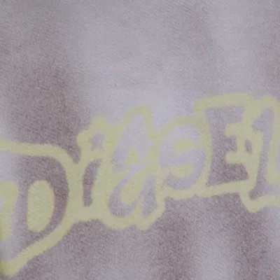 Diesel Hooded Graphic Print Sweatshirt Front Pocket In Brown