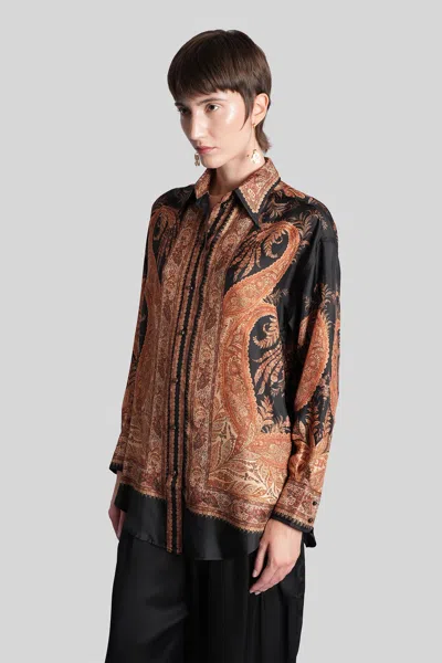 Zimmermann Longline Paisley Pattern Top In Brown