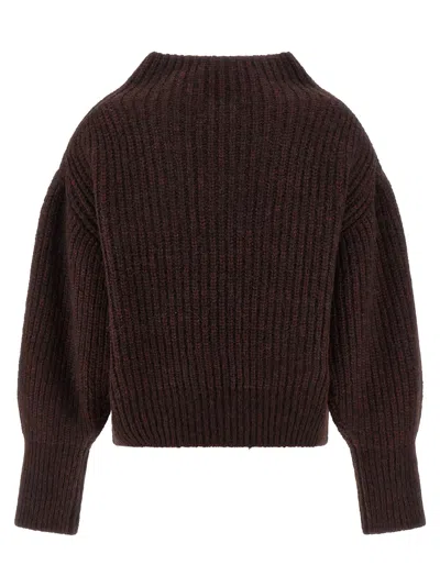 Dries Van Noten Women Oversized Sweater In Wool And Alpaca In Brown