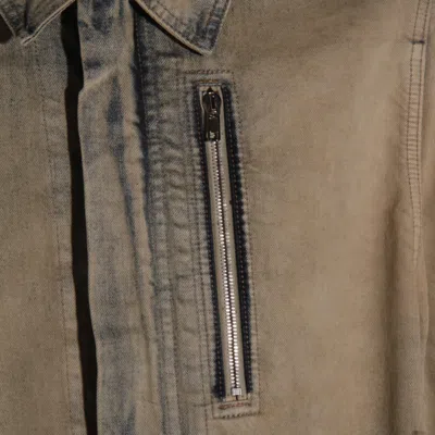 Drkshdw Jacket With Concealed Zipper In Green