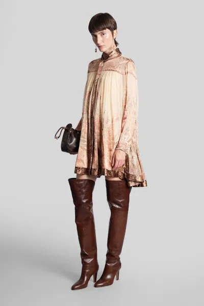 Zimmermann 'hypnotic' Mini Dress In Brown