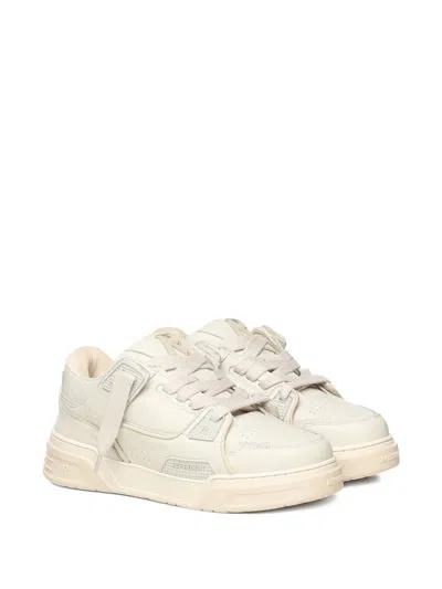 Represent Studio Leather Sneakers In Neutral