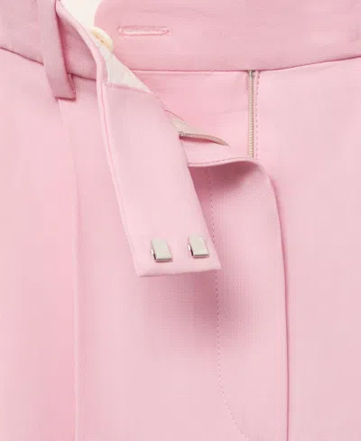 Mango Women's Wide Leg Suit Pants In Pink