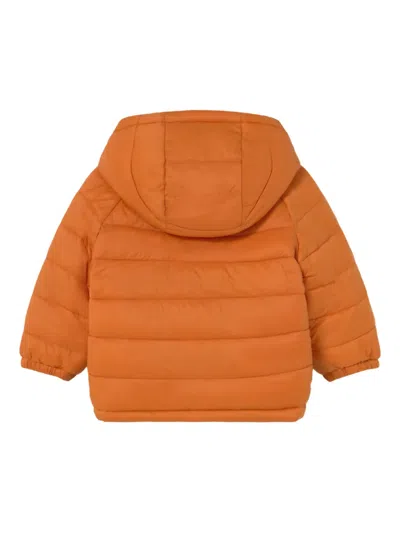 Mayoral Hooded Puffer Jacket In Orange