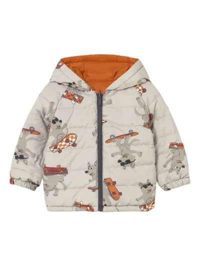 Mayoral Hooded Puffer Jacket In Orange
