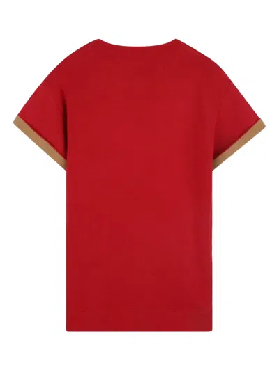 Lanvin Enfant Colourblock Pocket Dress In Red