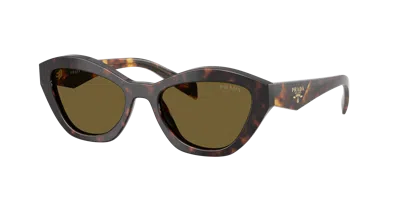 Prada Logo-detail Cat-eye Sunglasses In Black