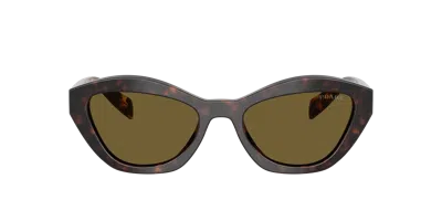 Prada Logo-detail Cat-eye Sunglasses In Black