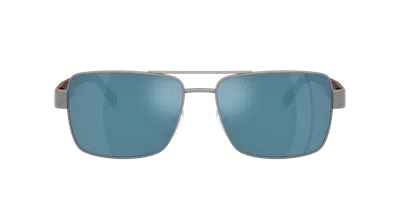 Scuderia Ferrari 59mm Rectangular Sunglasses In Black