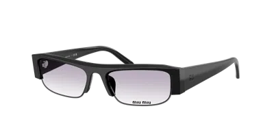 Miu Miu Rectangle-frame Sunglasses In Black
