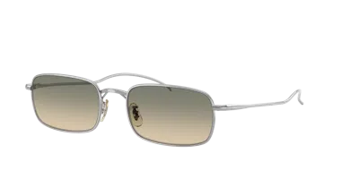 Oliver Peoples Tk-14 53mm Rectangular Sunglasses In Silver