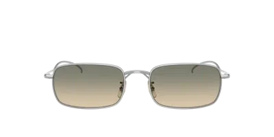 Oliver Peoples Tk-14 53mm Rectangular Sunglasses In Silver