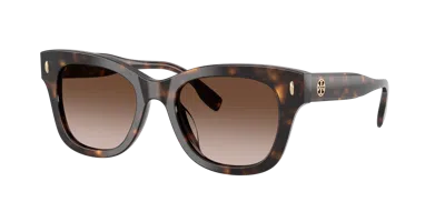 Tory Burch Tortoiseshell Square Sunglasses In Burgundy
