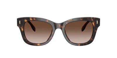 Tory Burch Tortoiseshell Square Sunglasses In Burgundy