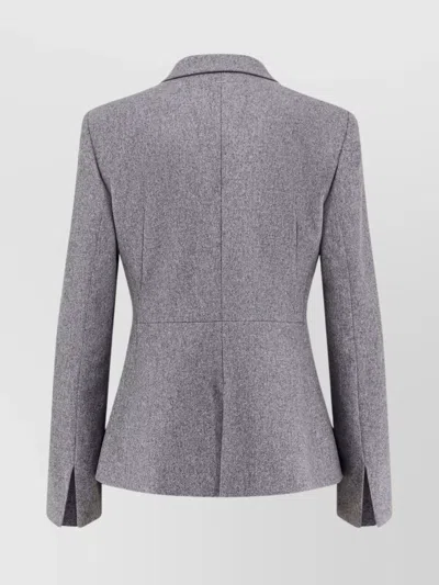 Hugo Boss Tailored Jacket Featuring Structured Shoulders In Gray