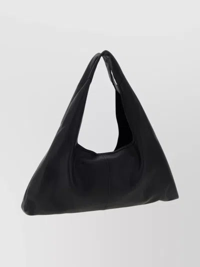 Ami Alexandre Mattiussi Etienne Leather Trapezoid Shoulder Bag In Black