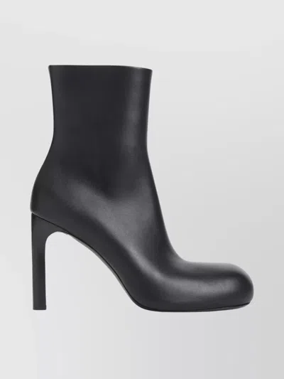 Balenciaga Ankle Bootie With Round Toe Design In Black