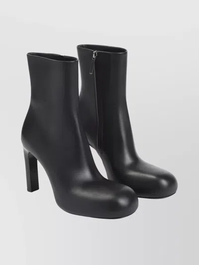 Balenciaga Ankle Bootie With Round Toe Design In Black