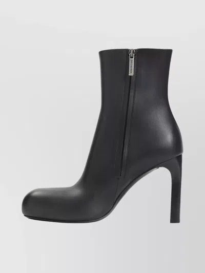 Balenciaga Ankle Bootie With Round Toe Design In Black